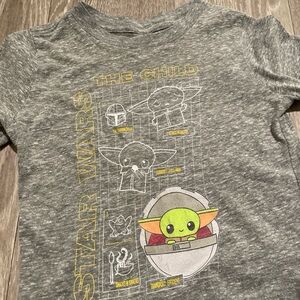 Star Wars The Child Gray and Yellow Kids Tee